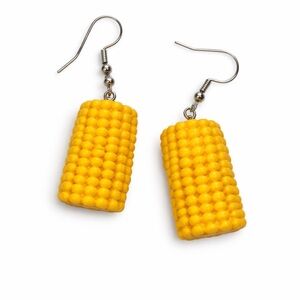 Playful Yellow Corn Earrings